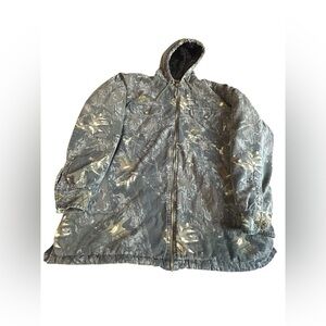 Vintage Camo Hooded Jacket Canyon Guide Outfitters 2XLT Heavy Coat